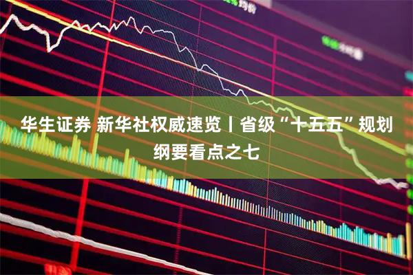 华生证券 新华社权威速览丨省级“十五五”规划纲要看点之七